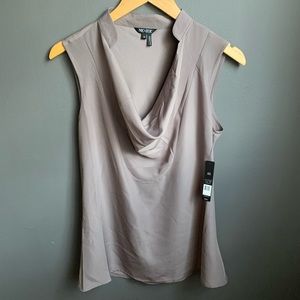 NWT Nic + Zoe Taupe Sleeveless Blouse - Size M